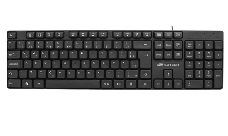 TECLADO C3TECH USB MULTIMIDIA KB-M10BK PRETO